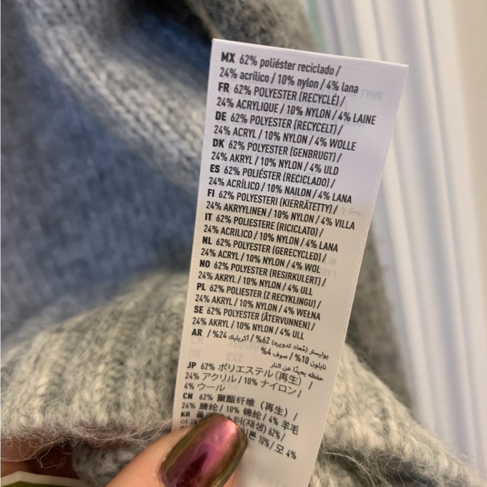 American Eagle AE Gray Colorblock Button Front Cr… - image 4